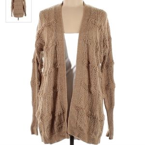 Knox Rose Tan Boho Fringe Cardigan, NWOT, Sz. Large